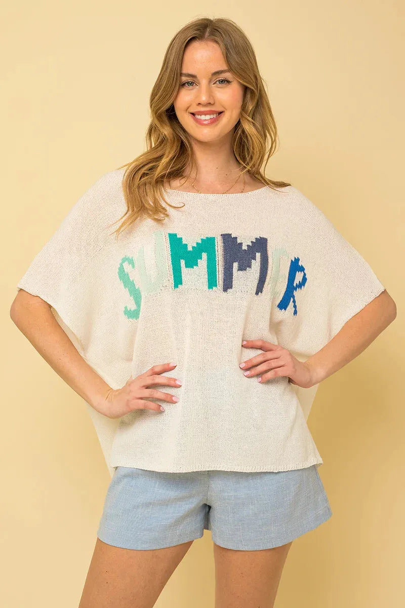 Boxy Summer Print Short Sleeve