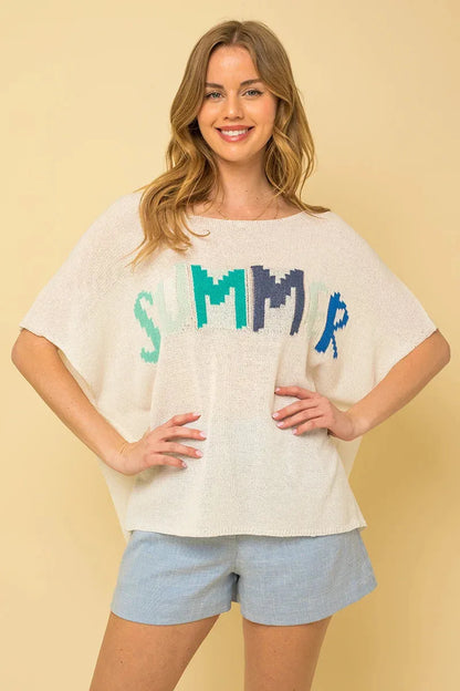 Boxy Summer Print Short Sleeve