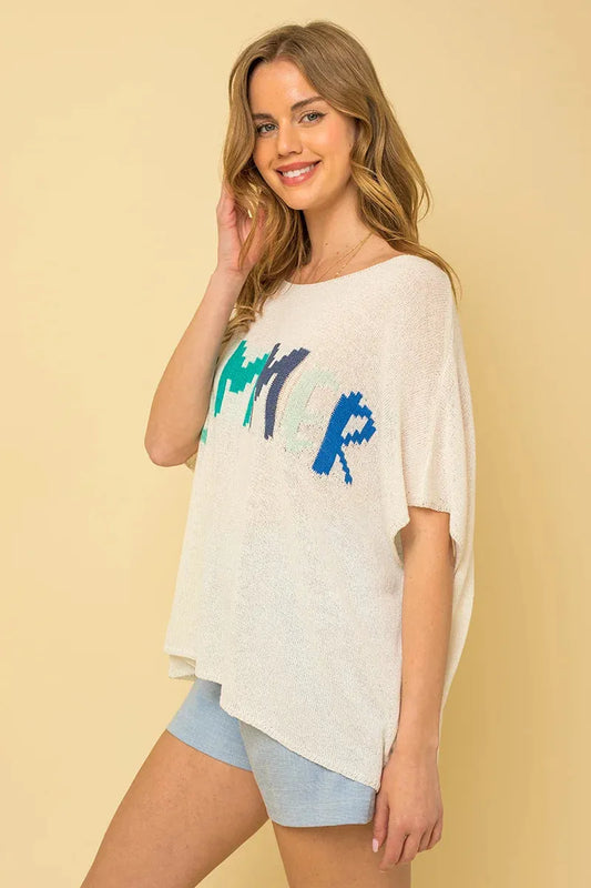 Boxy Summer Print Short Sleeve